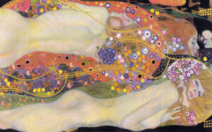 Gustav Klimt Water Serpents, Gustav Klimt, Klimt, Water Serpents, art nouveau, symbolist art, nude women, female figures, feminine, portrait, figurative art, goddess, sensual, romantic, beauty, flowers, floral, decorative art, ornamental, gold accents, colorful, pastel colors, flowing hair, mythology, dreamlike, ethereal, vintage art, classic art, museum art, fine art, Austrian art, Vienna Secession, iconic painting, historical art, feminine energy, bohemian decor, maximalist decor, romantic decor, floral art, decorative pattern, elegant, enchanting, muses, women in art, art history, masterpiece, wall art, vintage illustration, symbolic, aesthetic, famous artwork, collector favorite