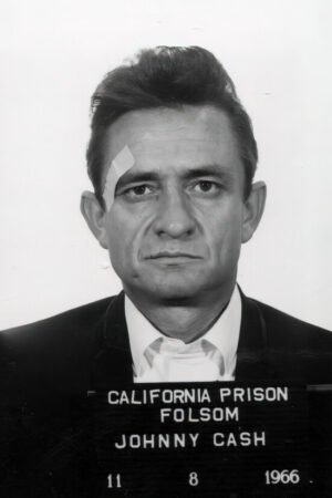 Johnny Cash Mugshot, johnny cash, mugshot, folsom prison, 1966, country music, black and white, outlaw country, musician, americana, iconic, vintage