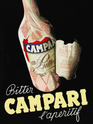 Bitter Campari, Campari, Bitter Campari, aperitif, Italian advertisement, vintage advertisement, vintage poster, advertising art, Leonetto Cappiello, Art Deco, Art Nouveau, Italian art, liquor, cocktail, bitters, aperitivo, bottle, wrapped bottle, graphic design, typography, black background, bold design, iconic poster, classic illustration, antique print, vintage illustration, historical advertisement, collector print, retro advertising, bar decor, kitchen art, restaurant decor, café decor, beverage art, alcohol, spirits, Milan, Italy, Belle Époque, poster art, museum art, wall art, European advertising, minimalist design, famous poster, nostalgic, decorative art, liquor label, vintage decor, classic poster, advertising history