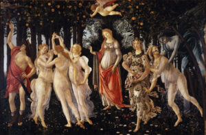 Primavera by Sandro Botticelli, sandro botticelli, primavera, renaissance, venus, three graces, mercury, flora, mythology, classical, figurative, spring, italian, masterpiece