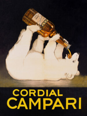 Bitter Campari, Campari, Bitter Campari, aperitif, Italian advertisement, bar art, vintage advertisement, vintage poster, advertising art, Leonetto Cappiello, Art Deco, Art Nouveau, Italian art, liquor, cocktail, bitters, aperitivo, bottle, wrapped bottle, graphic design, typography, black background, bold design, iconic poster, classic illustration, antique print, vintage illustration, historical advertisement, collector print, retro advertising, bar decor, kitchen art, restaurant decor, café decor, beverage art, alcohol, spirits, Milan, Italy, Belle Époque, poster art, museum art, wall art, European advertising, minimalist design, famous poster, nostalgic, decorative art, liquor label, vintage decor, classic poster, advertising history
