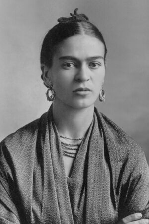 Frida Kahlo Portrait Photograph, frida kahlo, portrait, black and white, photography, mexican artist, artist portrait, iconic, history, feminine, cultural, editorial