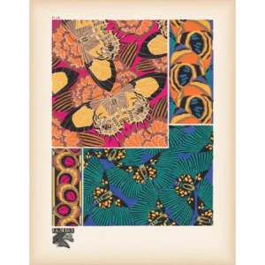 Papillons by E. A. Séguy, e a seguy, emile allain seguy, papillons, butterflies, art deco, pattern, textile design, decorative, nature, botanical, insects, colorful, vintage illustration